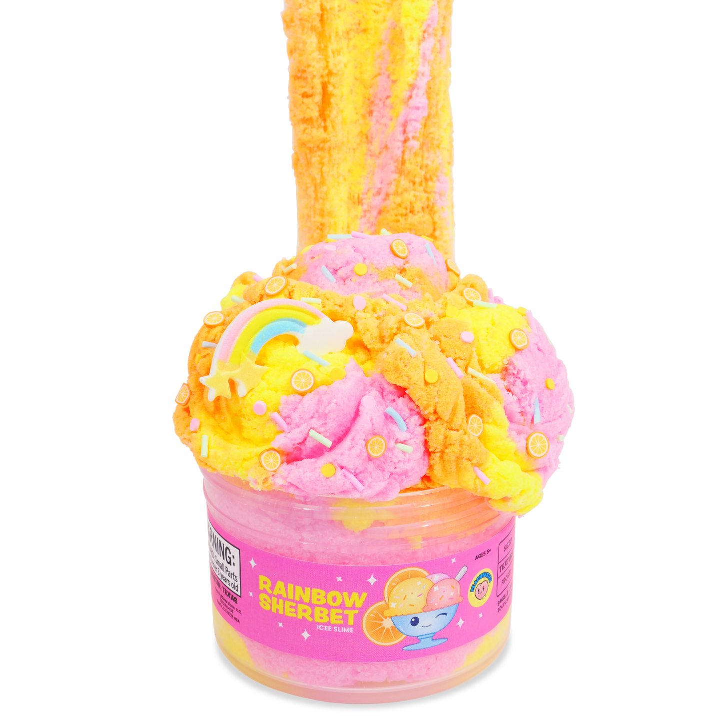 Peachybbies Rainbow Sherbert Slime