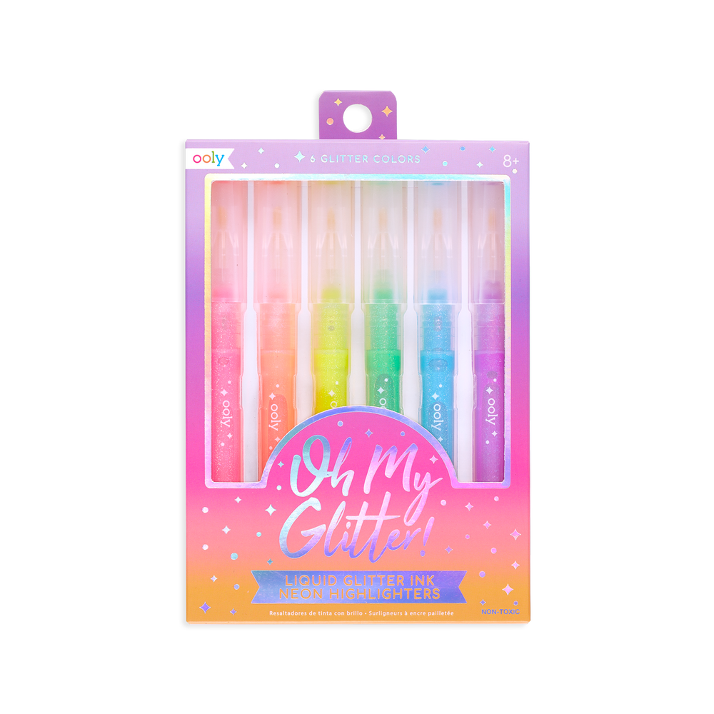 Oh My Glitter Liquid Glitter Ink Neon Highlighters