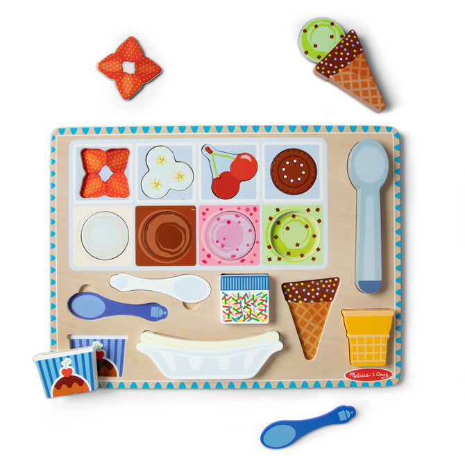 Wooden Magnetic Ice Cream Puzzle