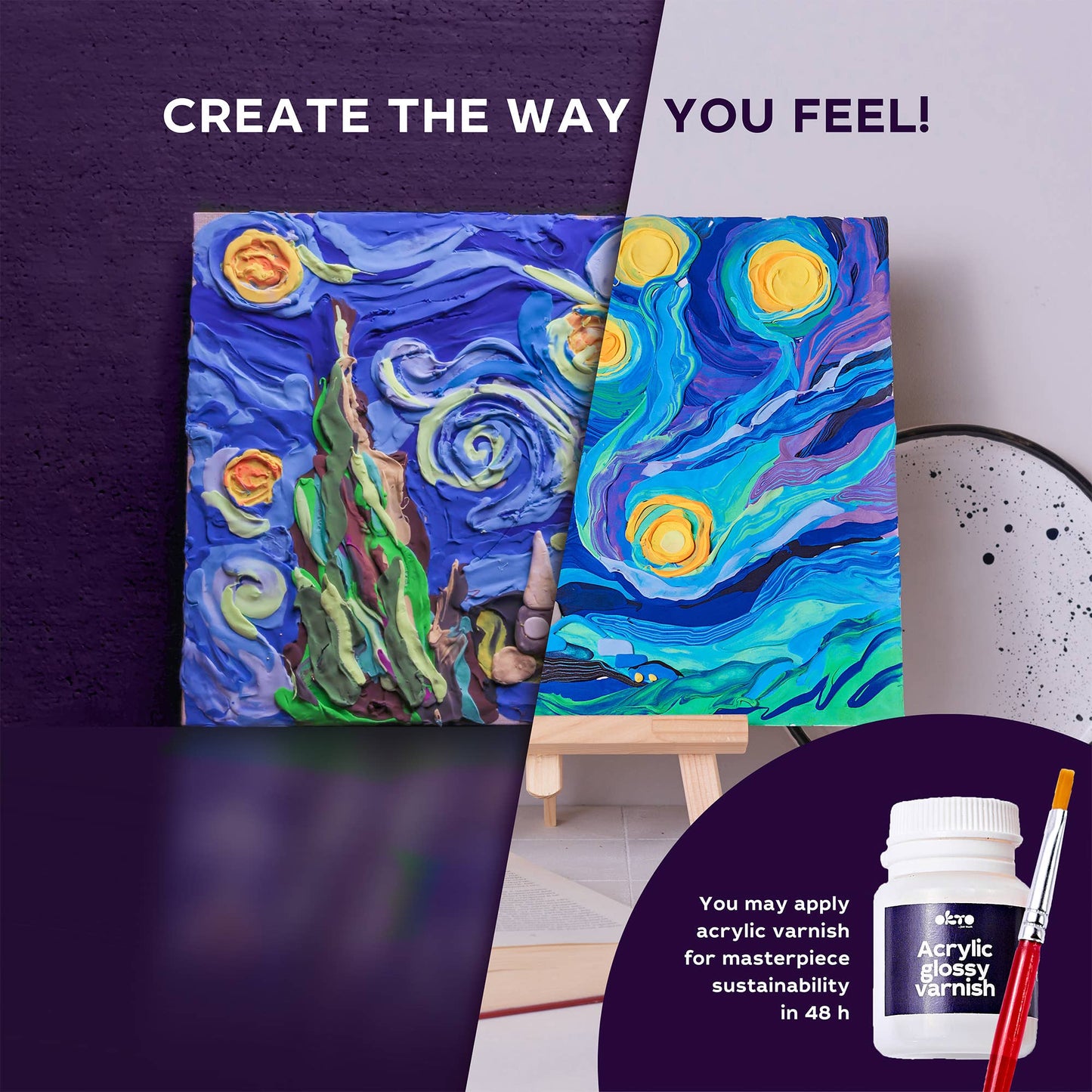 OKTO Sensory Art 3D Painting - Starry Night