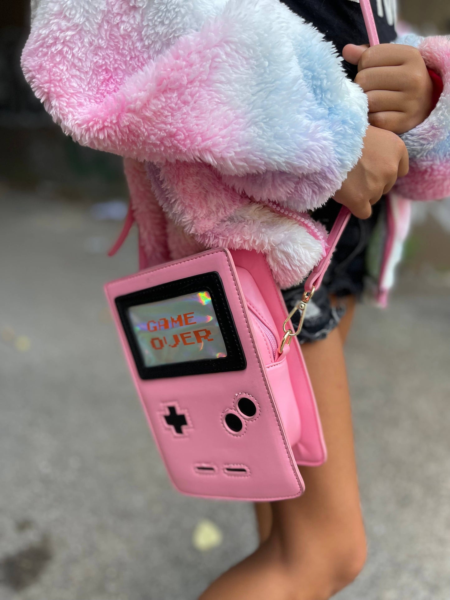 Retro 8-Bit Gamer Handbag - Pink