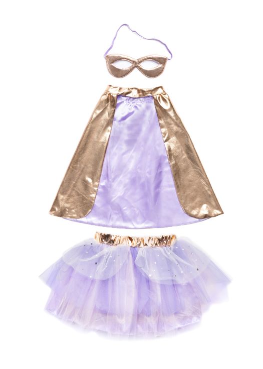 Super-Duper Tutu/Cape/Mask Rose Gold/Lilac