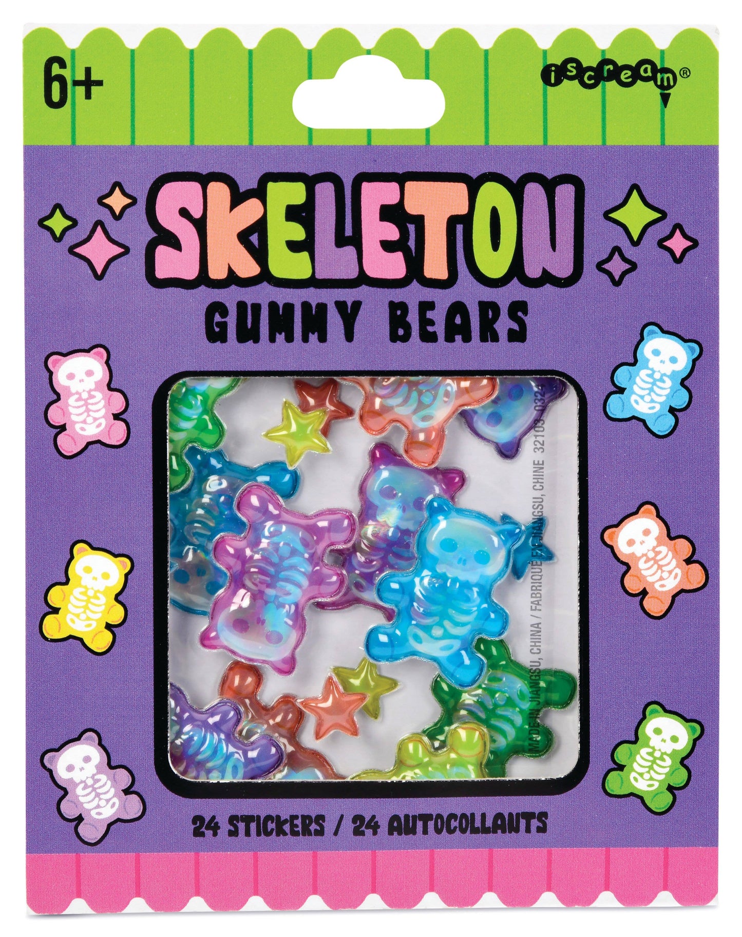Skeleton Gummy Bears Stickers