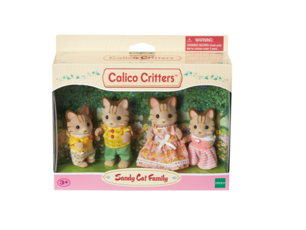 Calico Critters Sandy/Striped Cat Family