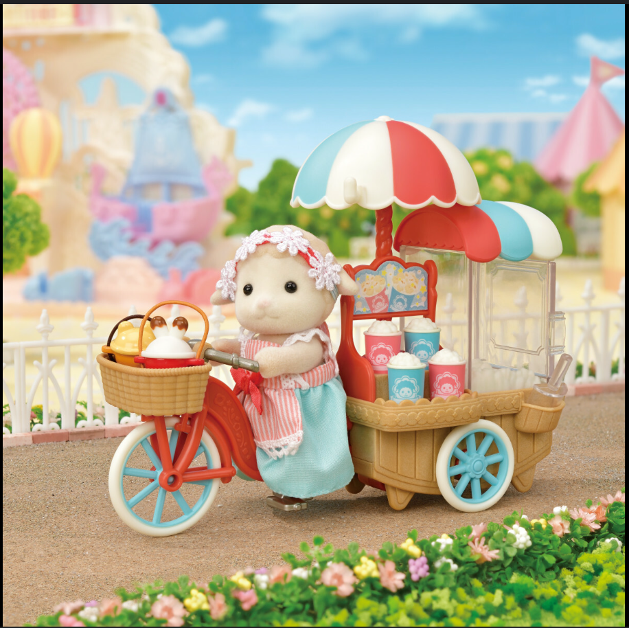 Calico Critters Popcorn Delivery Trike