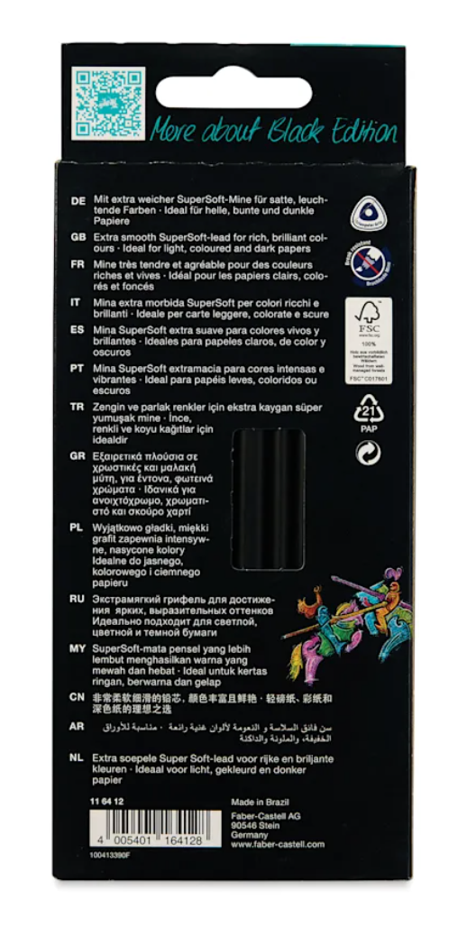 Black Edition Colored Pencils - 12 ct.