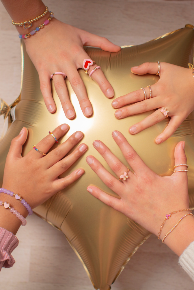 Boutique Chic Butterfly Garden Rings 3pcs