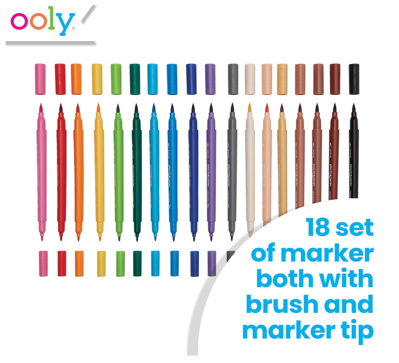 Color Together Brush & Fine Tip Double-Ended Markers