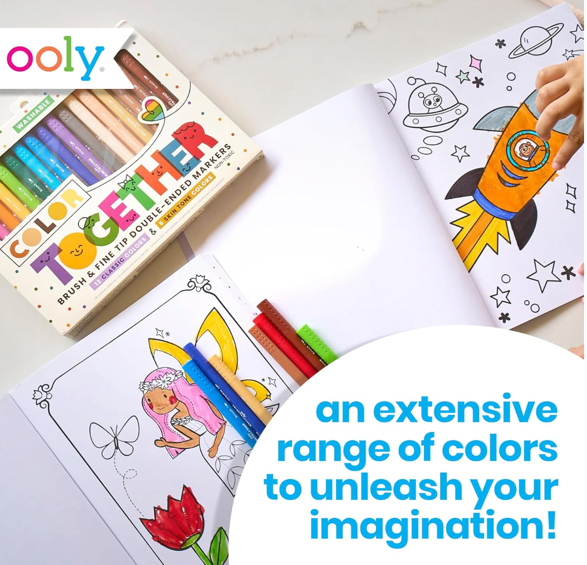 Color Together Brush & Fine Tip Double-Ended Markers