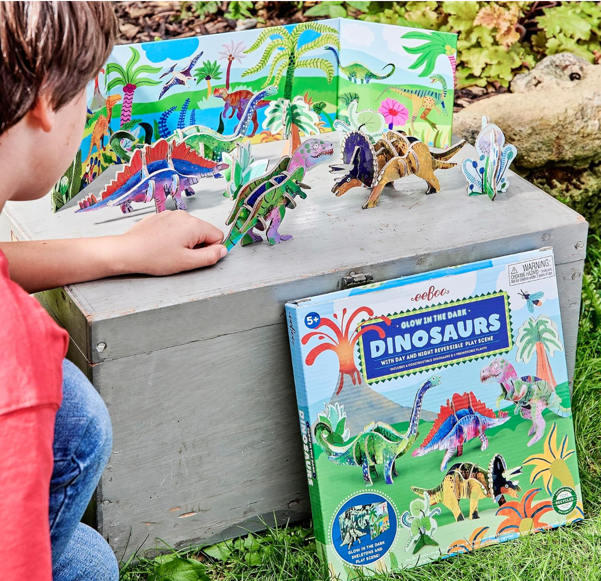 Dino 3D Glow in the Dark Play Set
