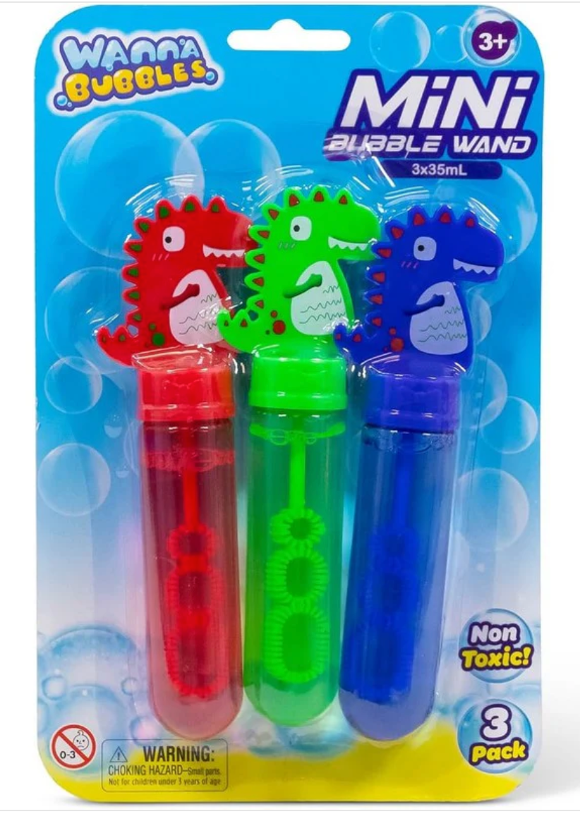 Dinosaur Mini Bubble Wands