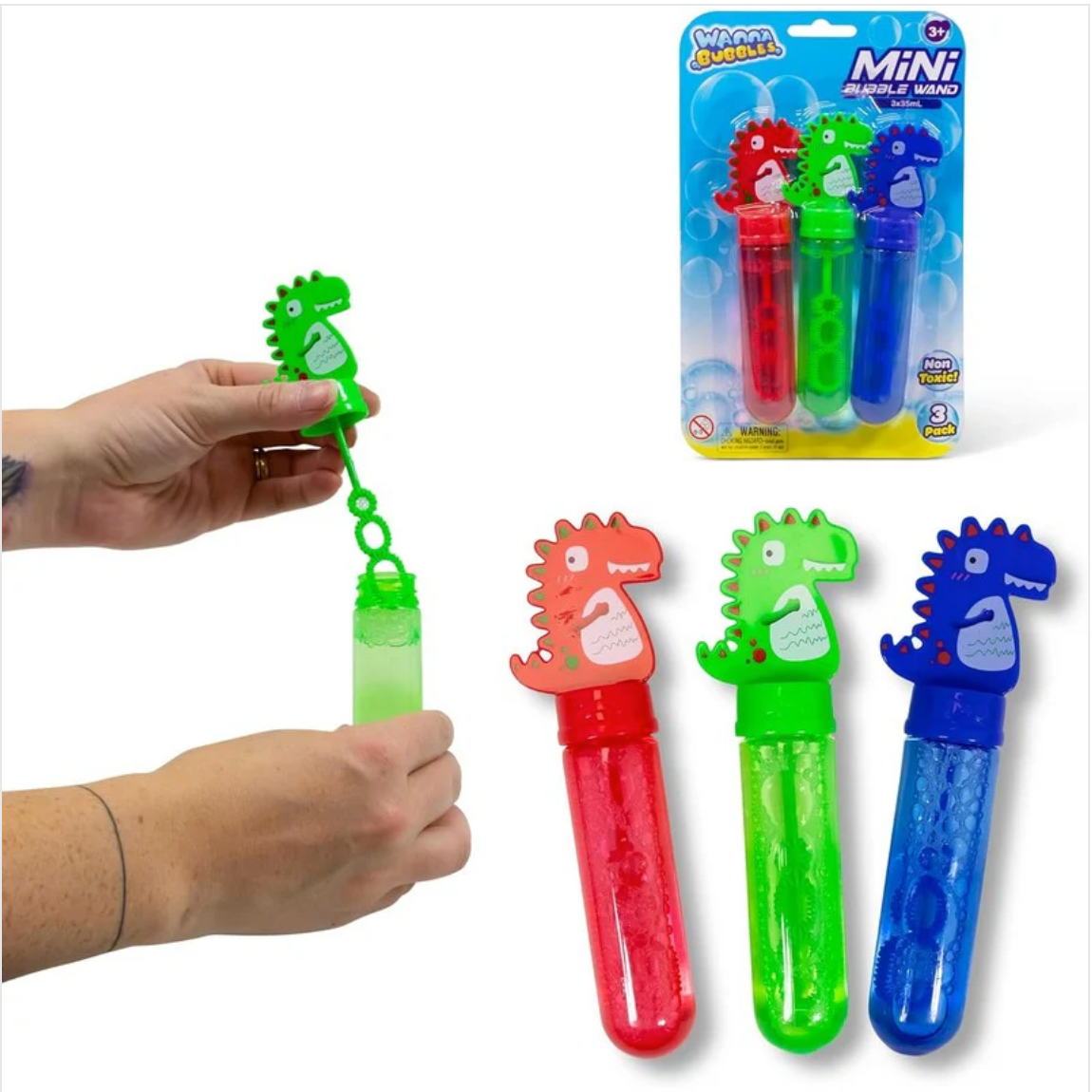 Dinosaur Mini Bubble Wands