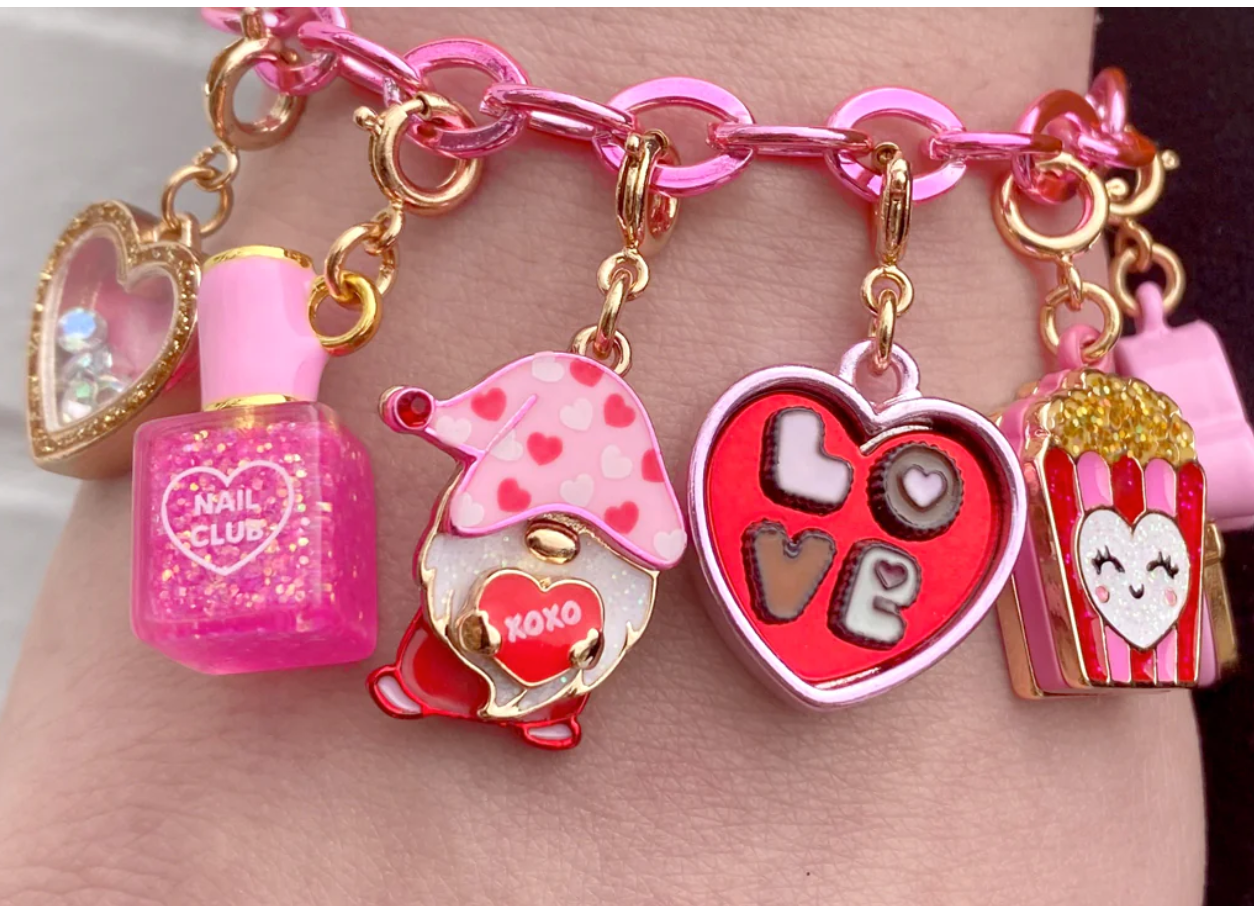 Gold Glitter Nail Polish Charm