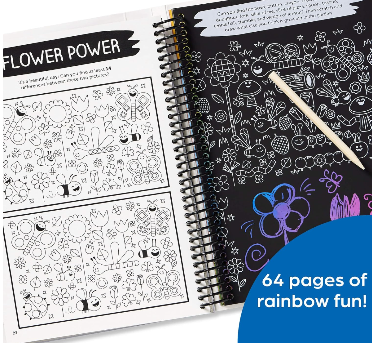 Scratch-Off Hidden Pictures Rainbow Party Puzzles