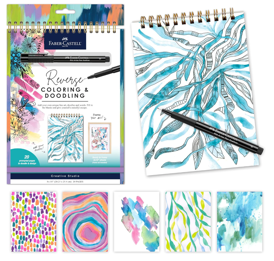 Reverse Coloring and Doodling Book - Brights Edition