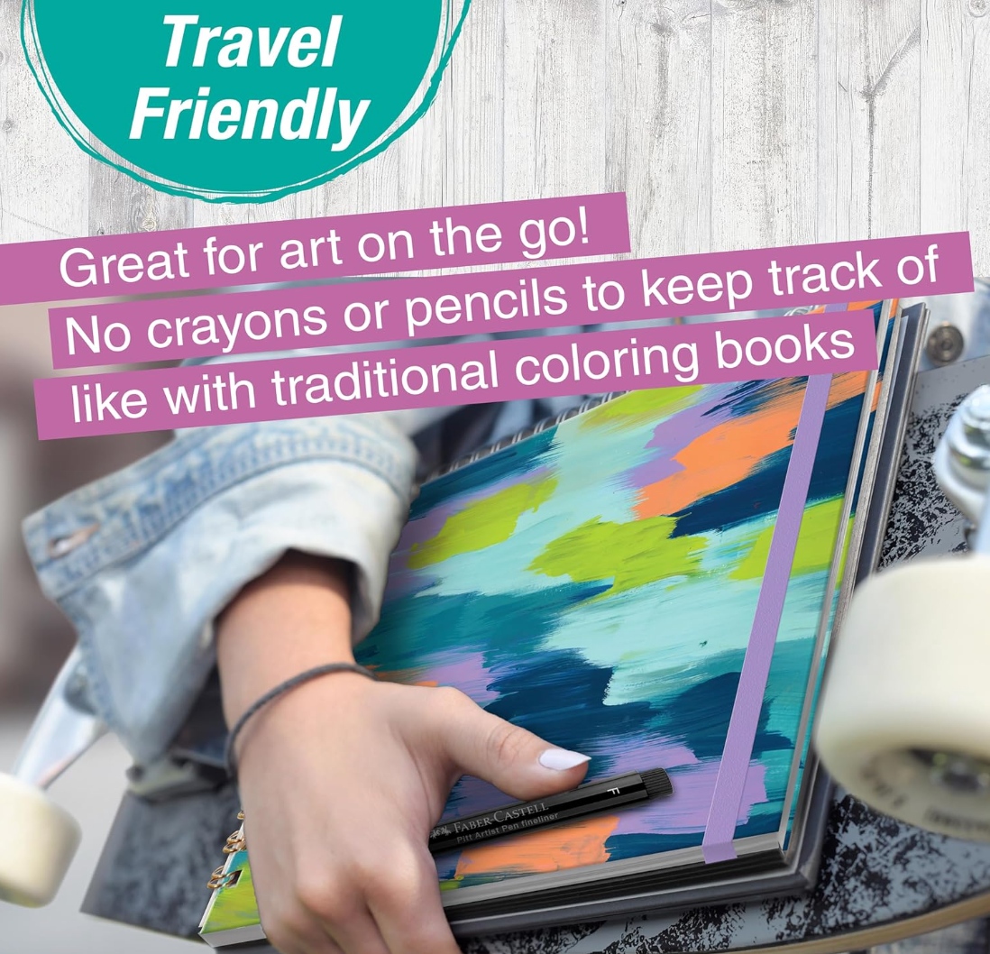 Reverse Coloring and Doodling Book - Brights Edition