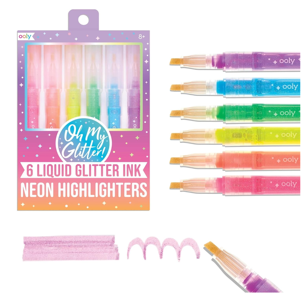 Oh My Glitter Liquid Glitter Ink Neon Highlighters