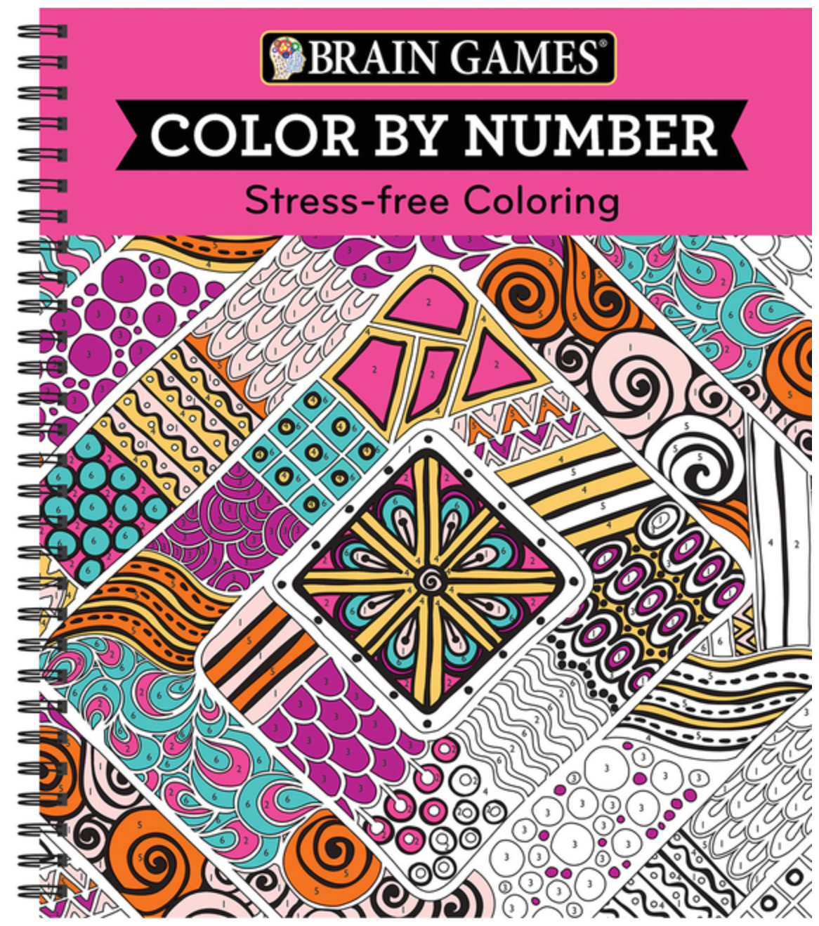 Brain Games - Color by Number Stress-Free Coloring (Pink)