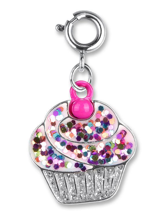 Glitter Cupcake Charm