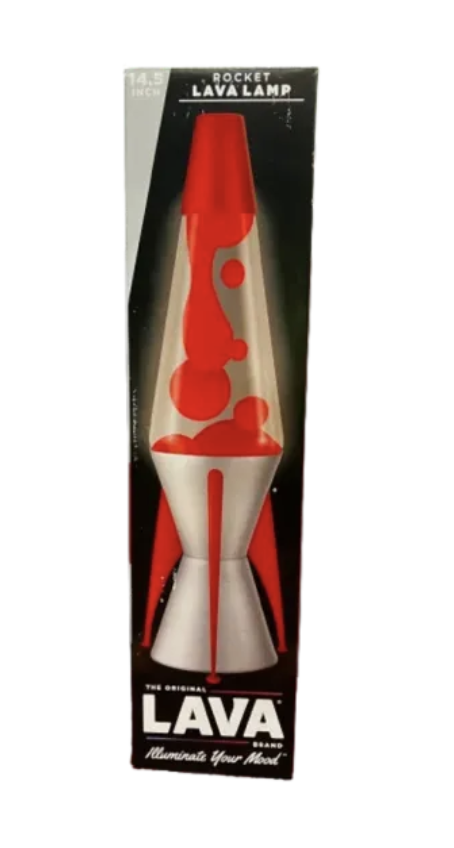 Lava Lamp Astrosurge Rocket - Red/Clear