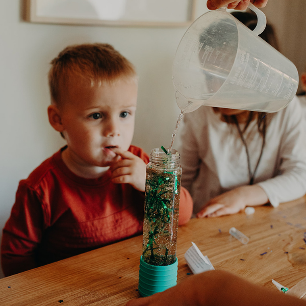 DIY Calm Down Bottle: Rainbow