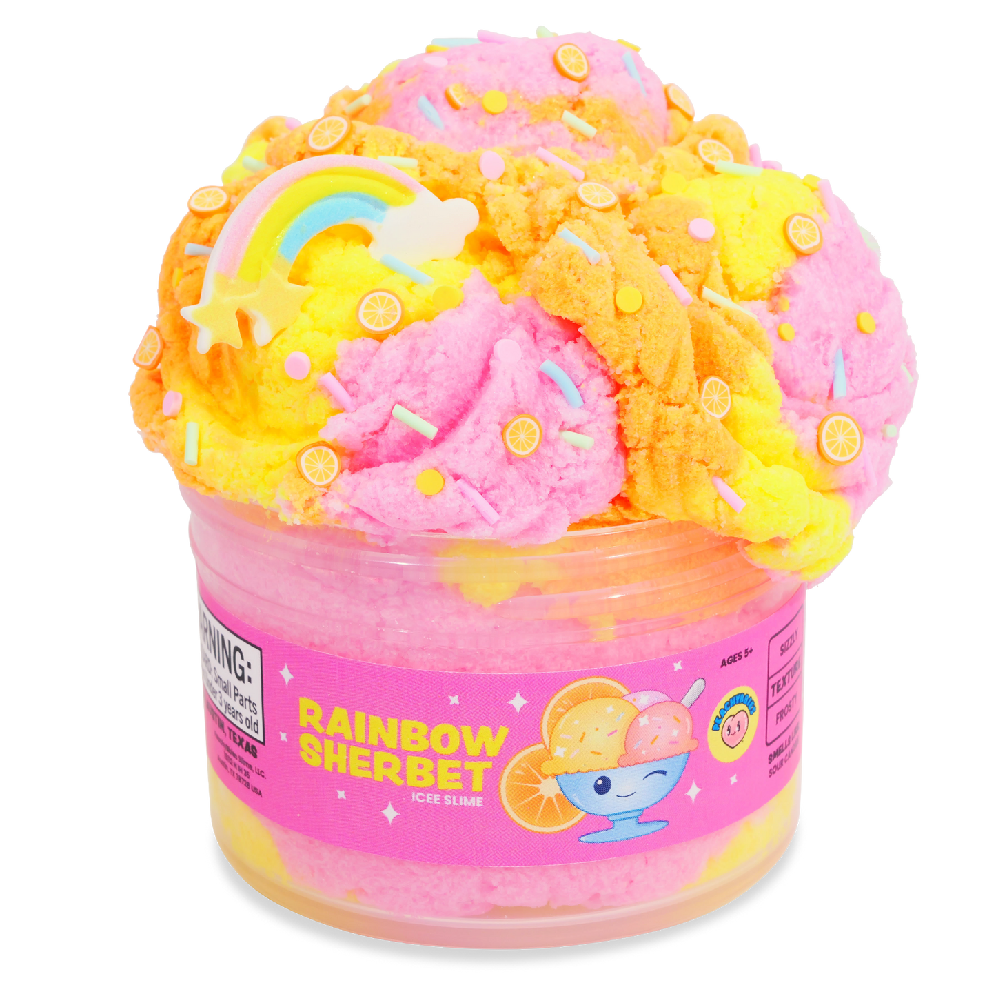 Peachybbies Rainbow Sherbert Slime