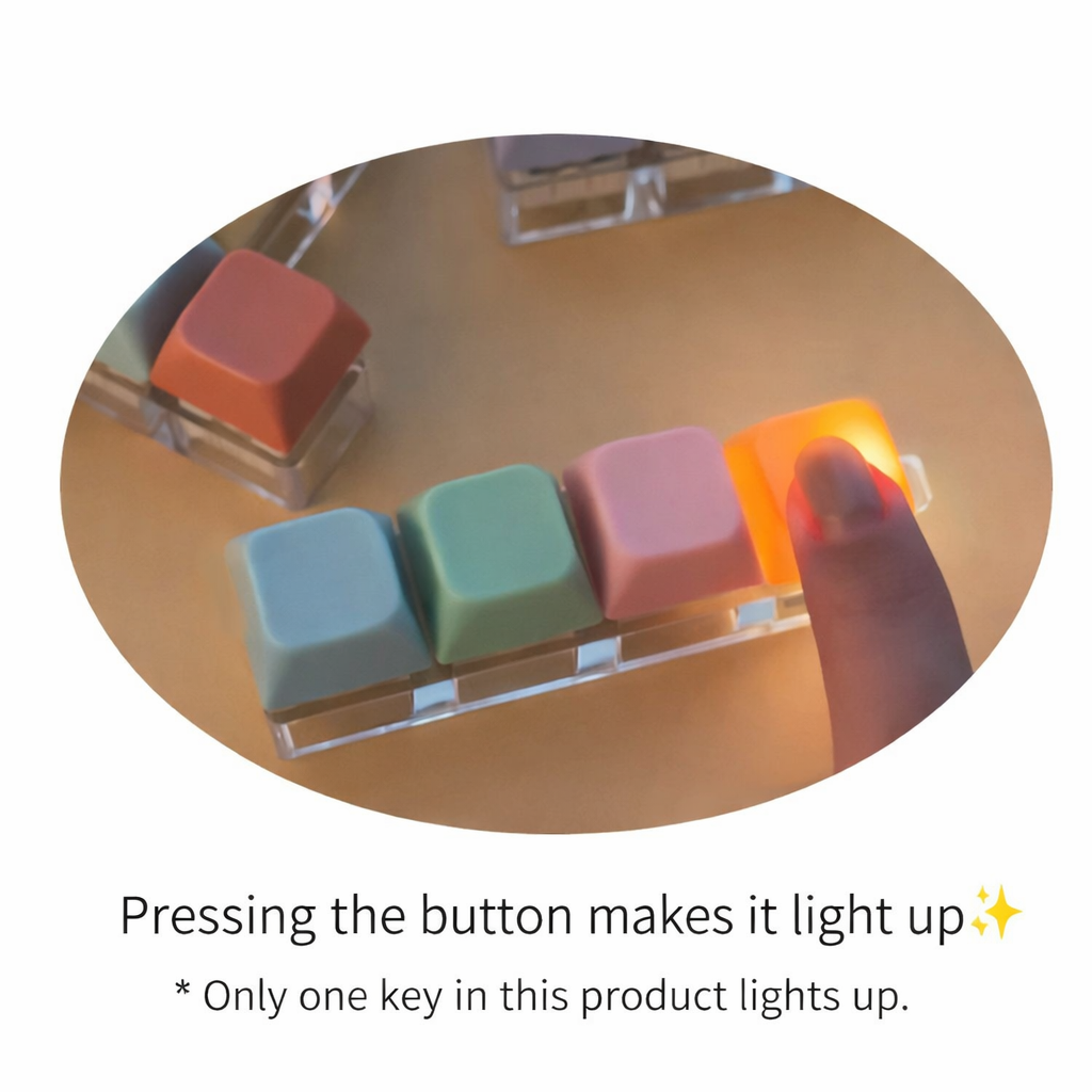 Pastel LED Tetris Clicker Keyboard