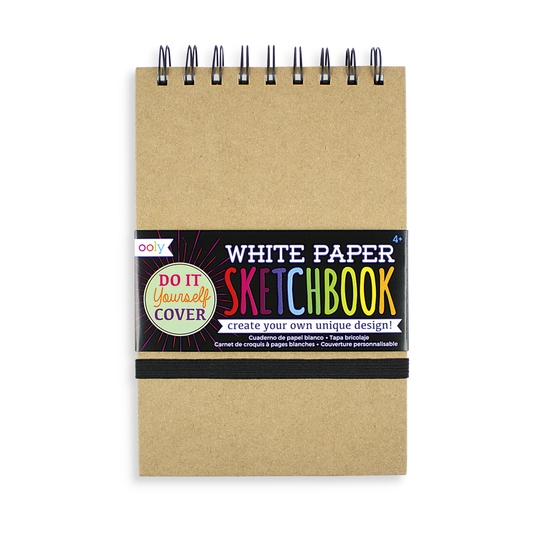 DIY Cover White Paper Sketchbook 5x7.5