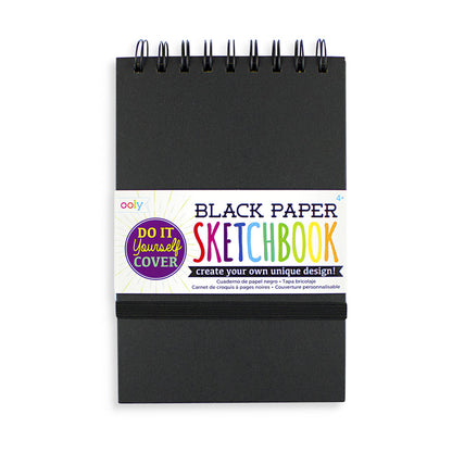 DIY Cover Black Paper Sketchbook 5x7.5