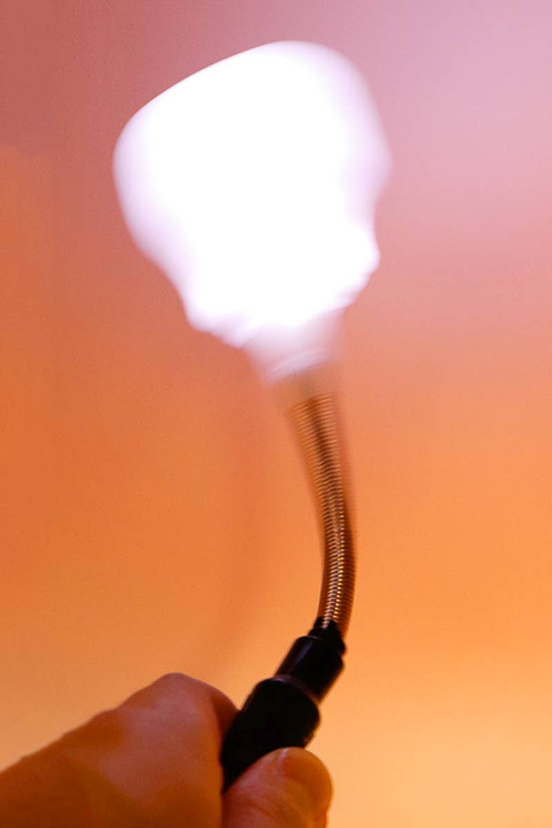 Halloween Skull Pumpkin Head Spring LED Light-Up Stick Wand