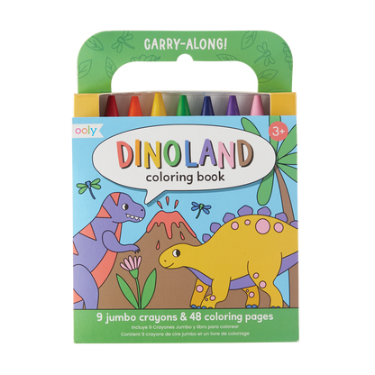 Carry-Along Coloring Book Set Dinoland