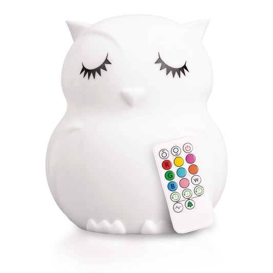 Lumipets LED Owl Night Light w/ Remote