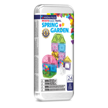 Magna-Tiles MicroMAGS Spring Garden 24 Piece Travel Set