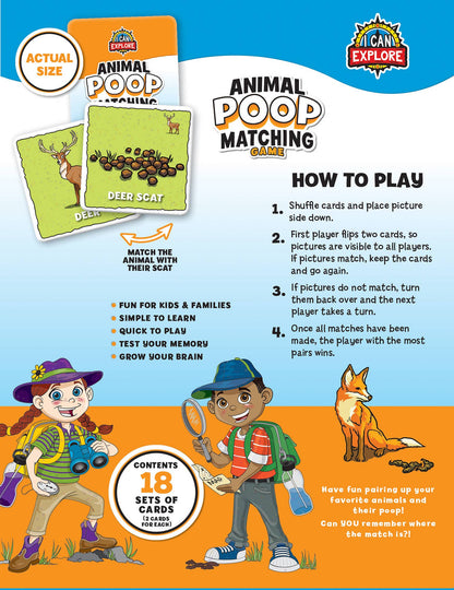 Animal Poop Matching Game