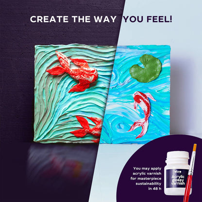 OKTO Sensory Art 3D Painting - Koi Carps