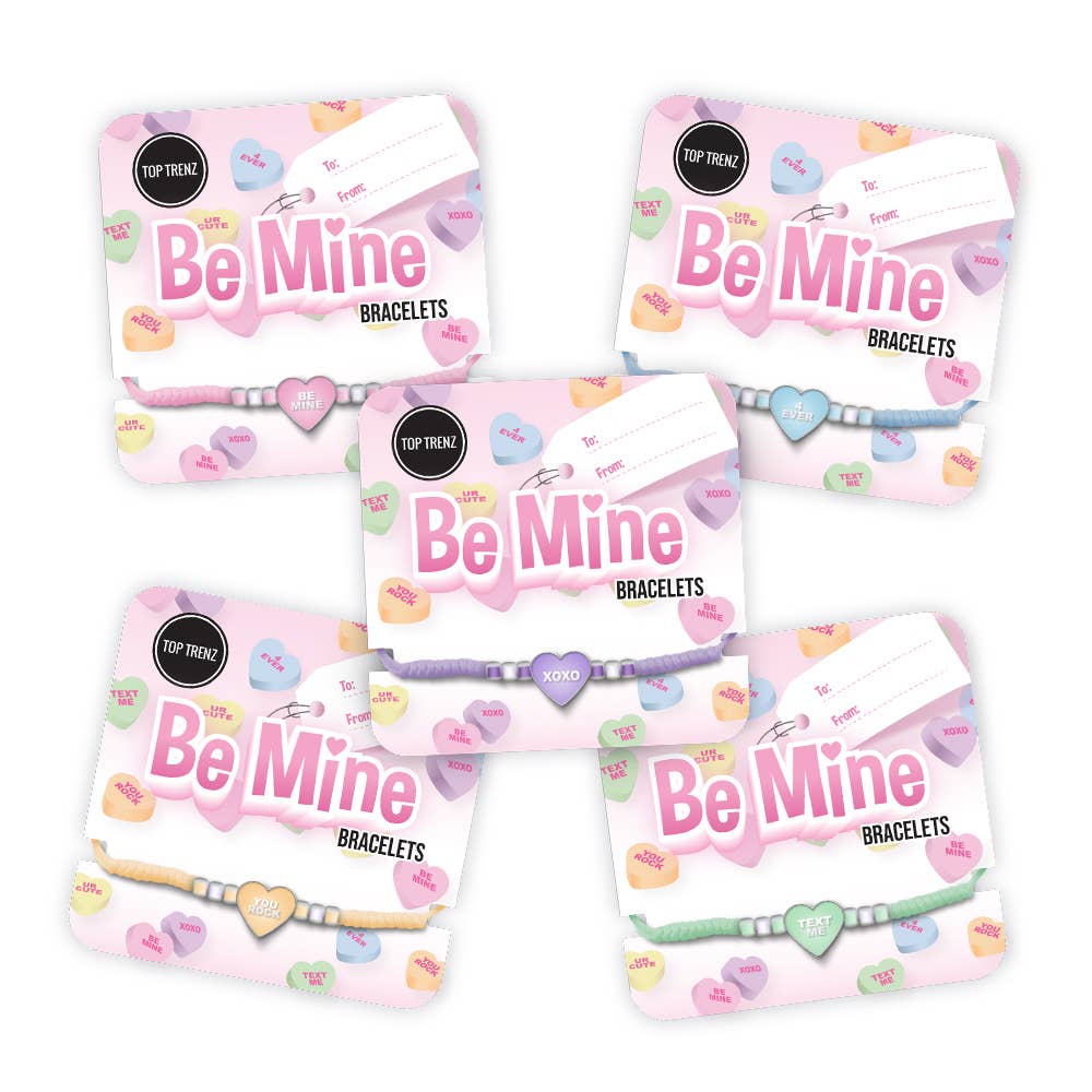 Be Mine Conversation Heart Valentines bracelets