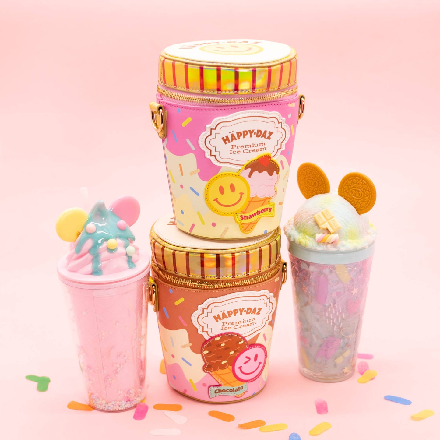 Happy Daz Ice Cream Tub Handbag - Chocolate