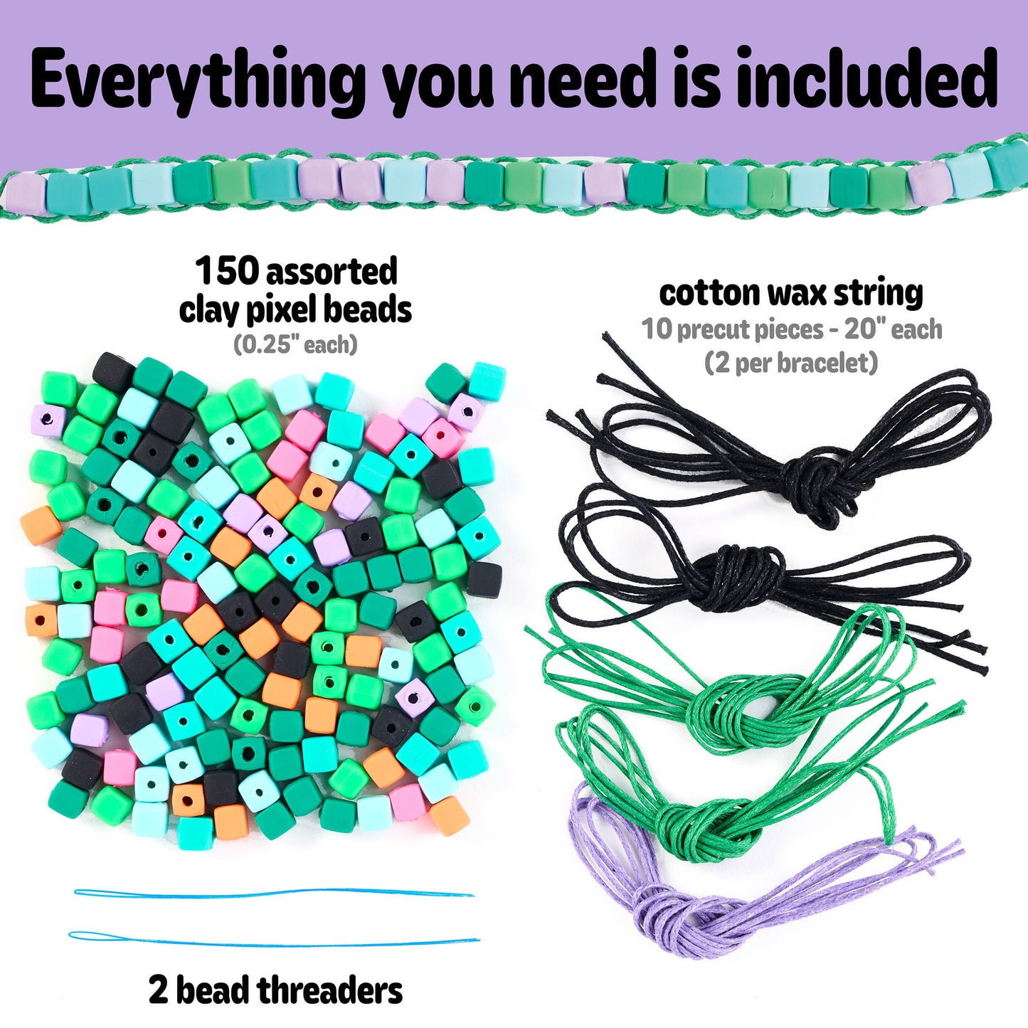 Woven Cube Bracelets Mini Kit - Craft for kids