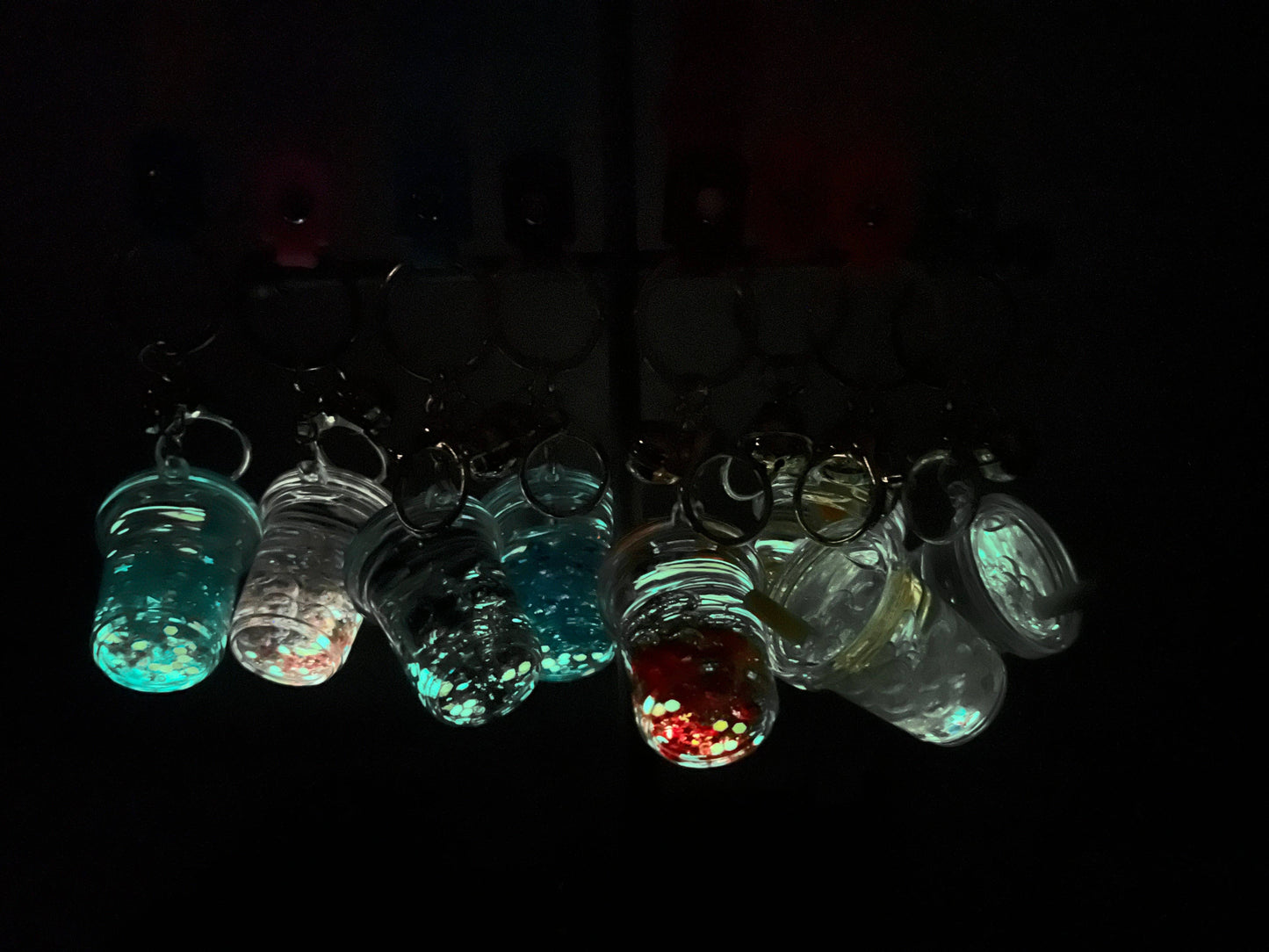 Glow In The Dark Bubble Tea Keychain