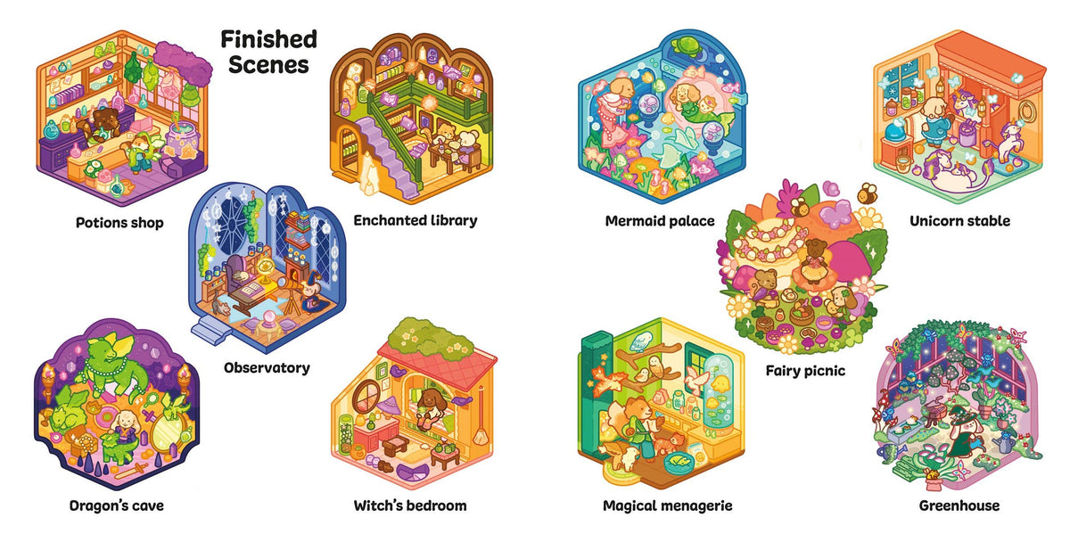 Cute & Cozy Sticker Rooms: Magical Places