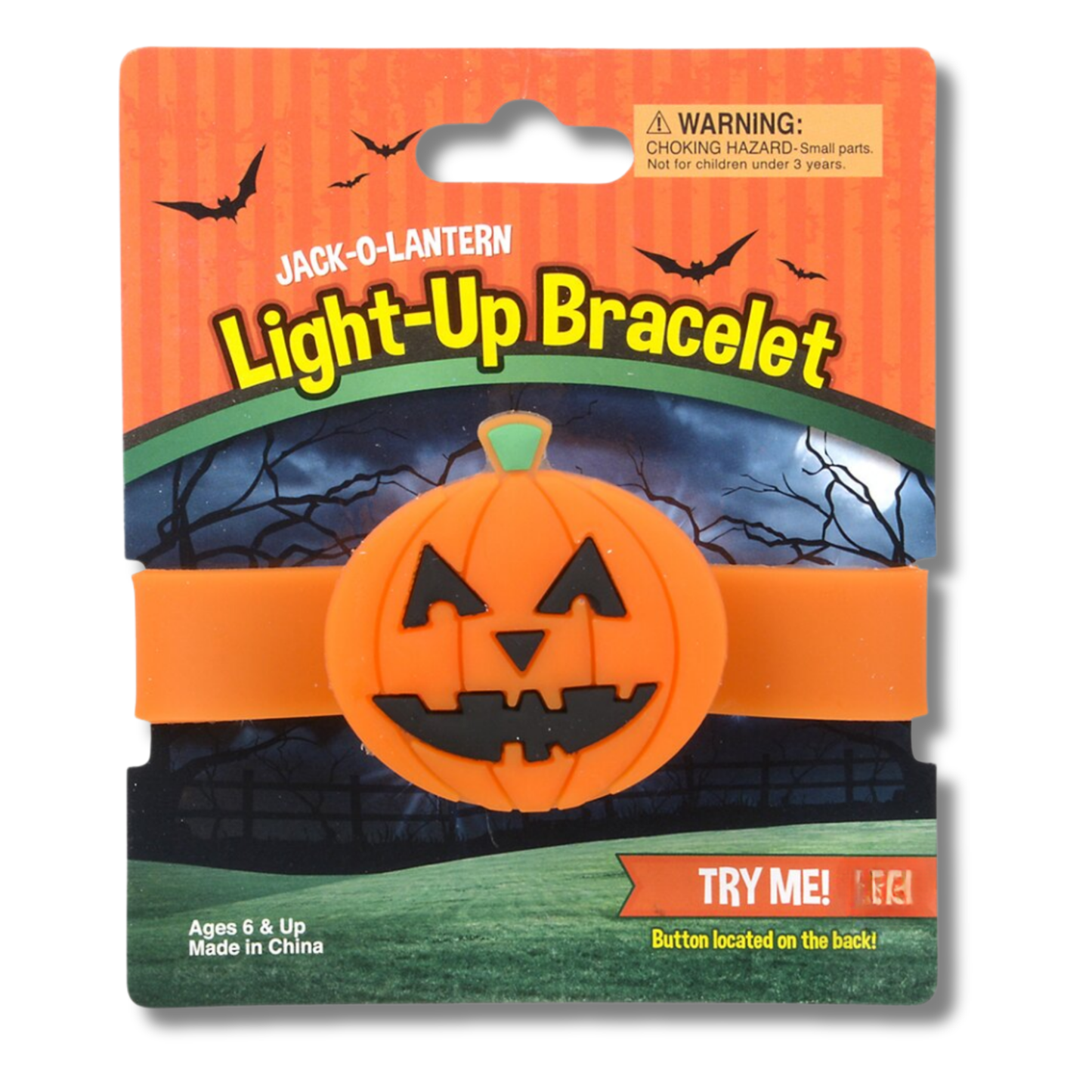 Pumpkin Light & Glow Up Snap Bracelet