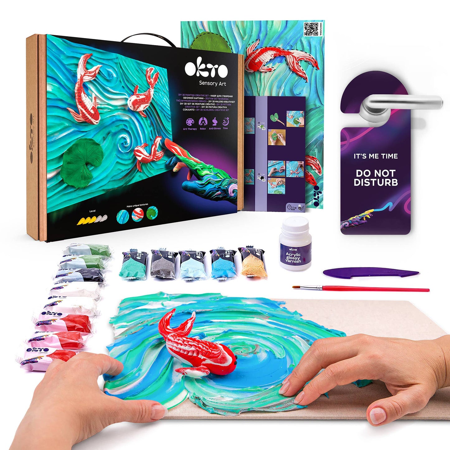 OKTO Sensory Art 3D Painting - Koi Carps