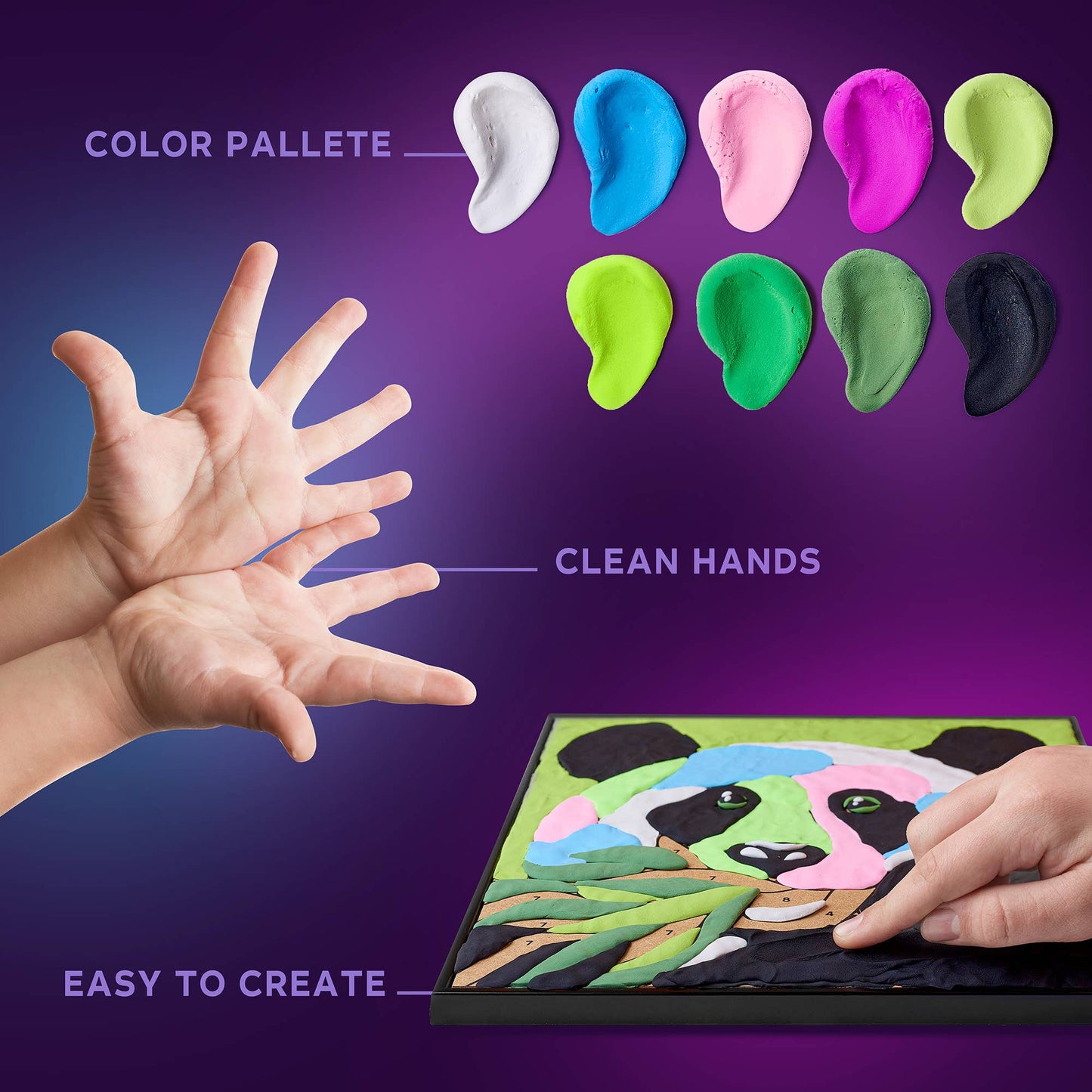 OKTO Clay-by-Numbers Kit – Panda