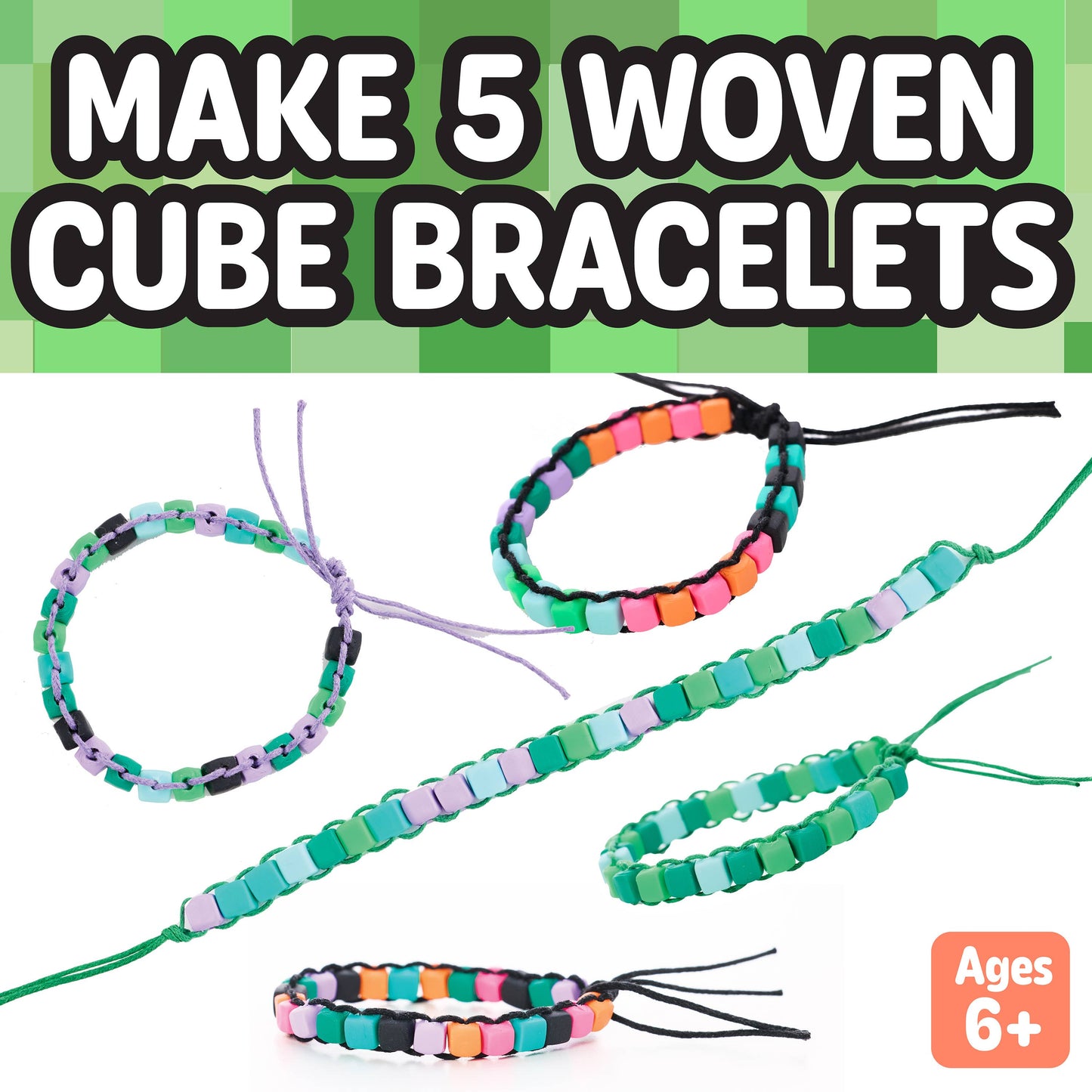 Woven Cube Bracelets Mini Kit - Craft for kids