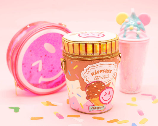 Happy Daz Ice Cream Tub Handbag - Chocolate