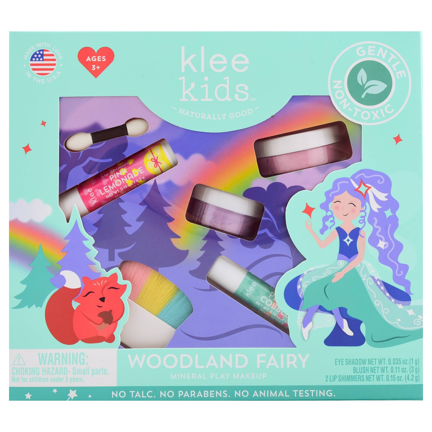 Rainbow Fairy Klee Kids Natural Mineral Play Makeup Kit