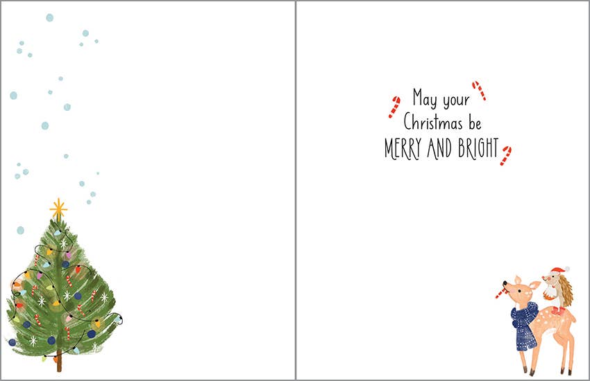Christmas Greeting Card - Critter Christmas Tree