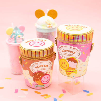 Happy Daz Ice Cream Tub Handbag - Chocolate