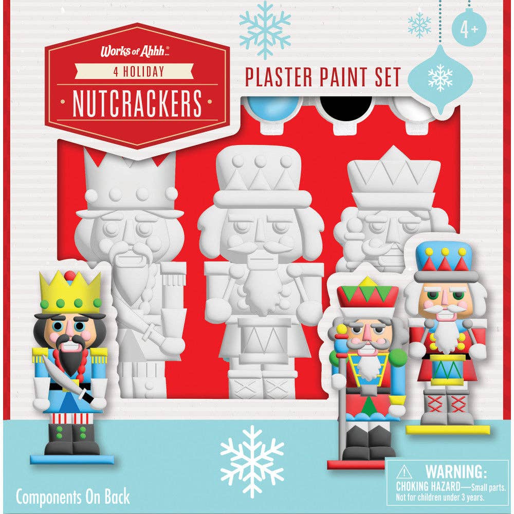 Holiday Nutcrackers - 3-Pack Plaster Paint Kit