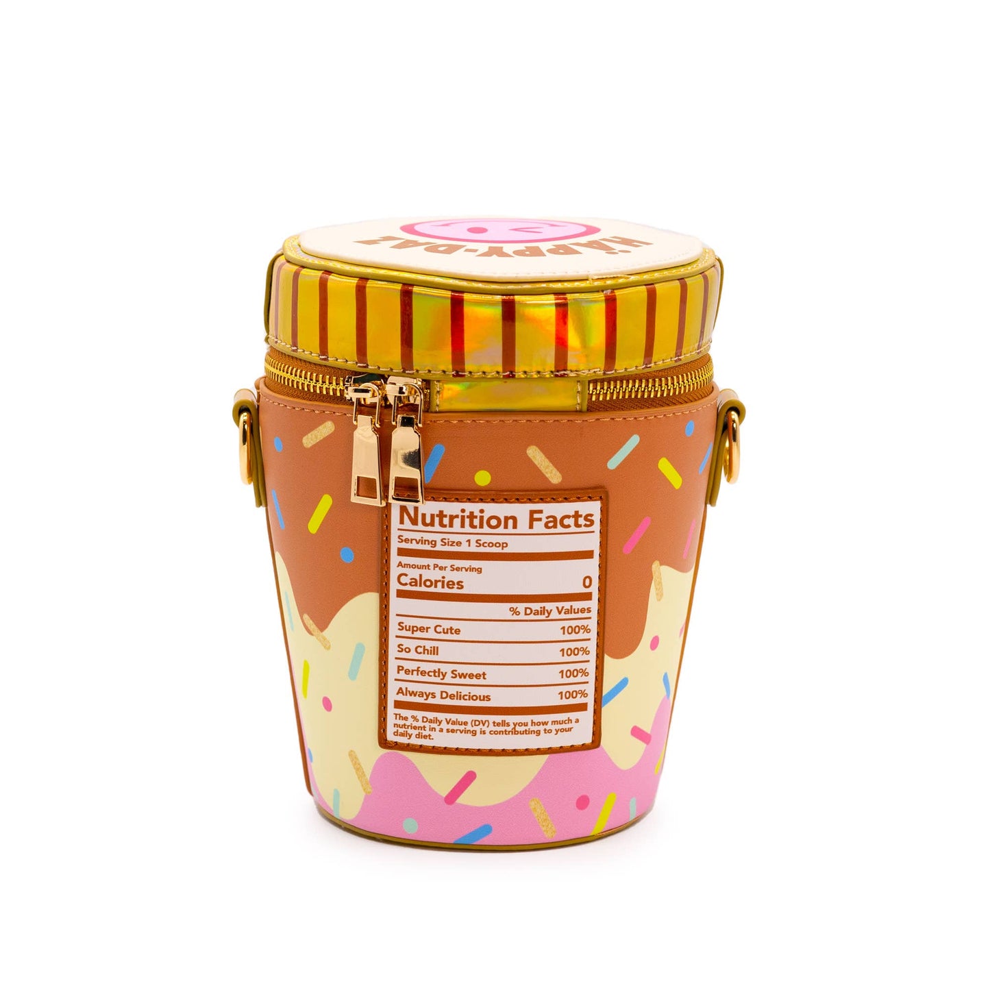 Happy Daz Ice Cream Tub Handbag - Chocolate